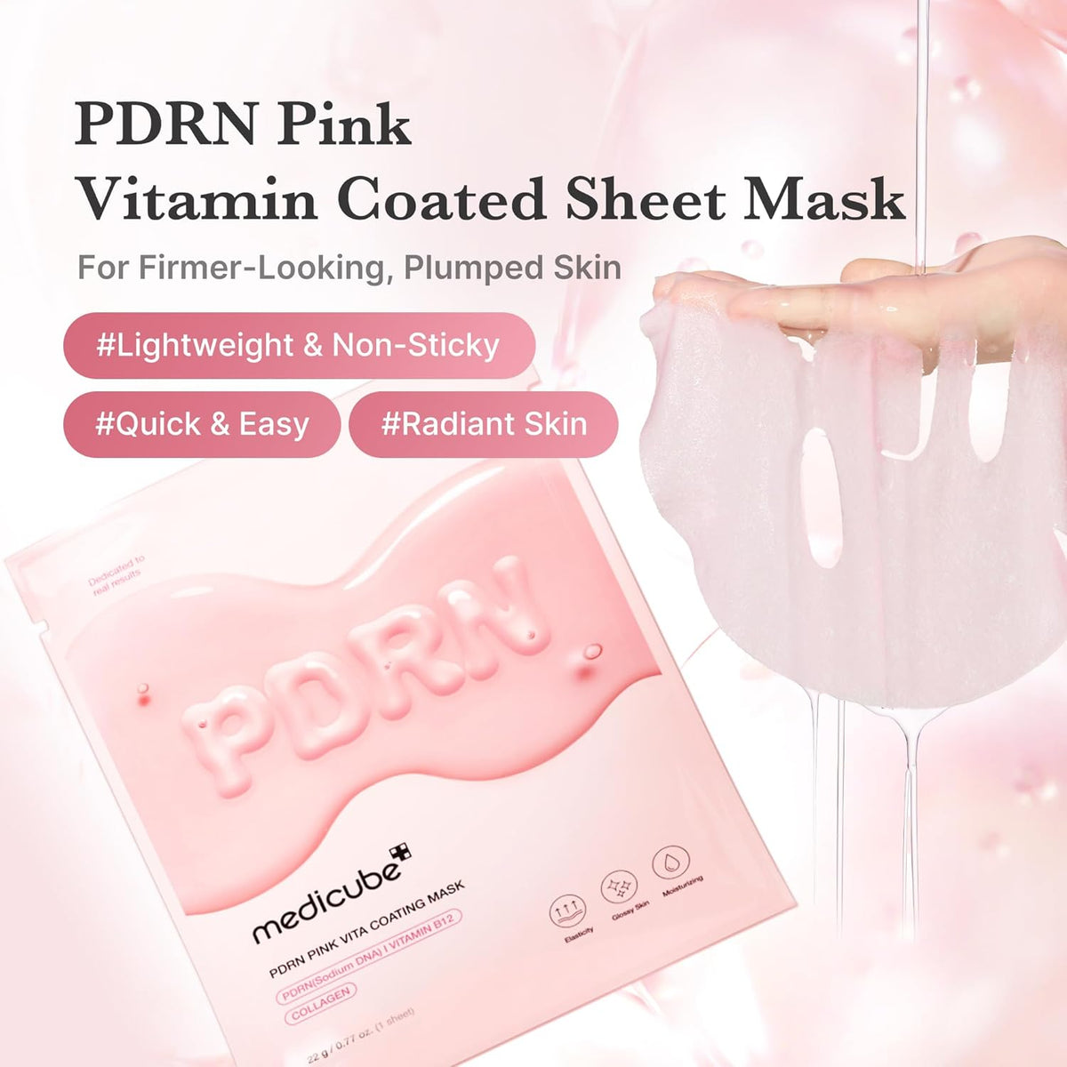 Medicube Salmon DNA PDRN Pink Vita Coating Sheet Mask - Lahab Beauty | لهب بيوتي