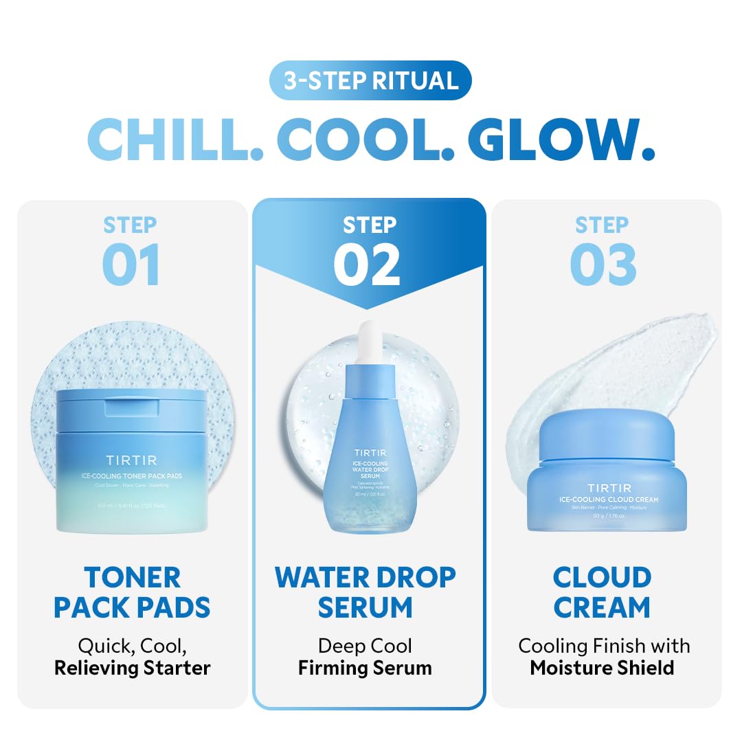 TIRTIR Ice-Cooling Water Drop Serum – 1.01 fl oz / 30ml 🧊💧 - Lahab Beauty | لهب بيوتي
