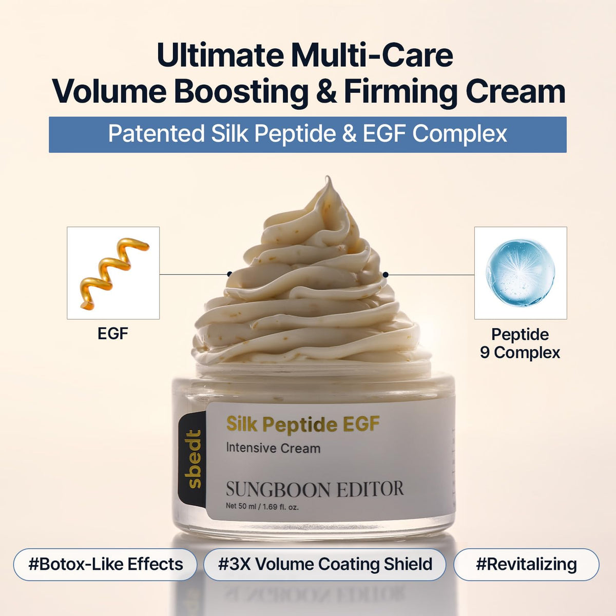 SUNGBOON EDITOR Silk Peptide EGF Intensive Cream - 50ml - Lahab Beauty | لهب بيوتي