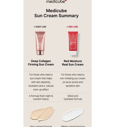 Medicube Collagen Firming Sun Cream SPF50+ PA++++ (50ml) - Lahab Beauty | لهب بيوتي