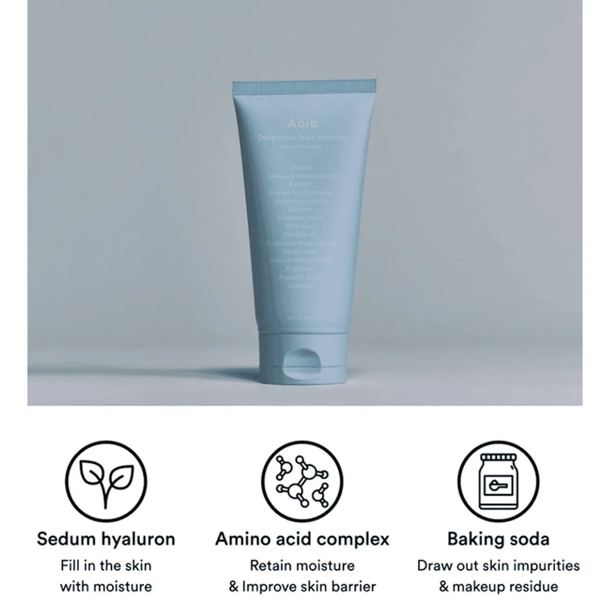 ABIB Deep Clean Foam Cleanser Sedum Hyaluron Foam (150ml) - Lahab Beauty | لهب بيوتي