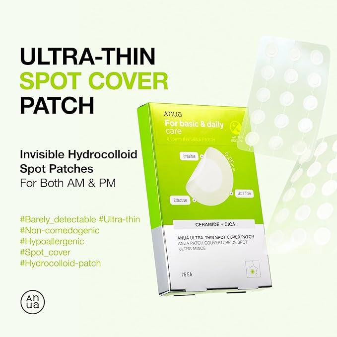 [ANUA] Ultra Thin Spot Cover Patch – Invisible Care for Blemishes | 75EA - Lahab Beauty | لهب بيوتي