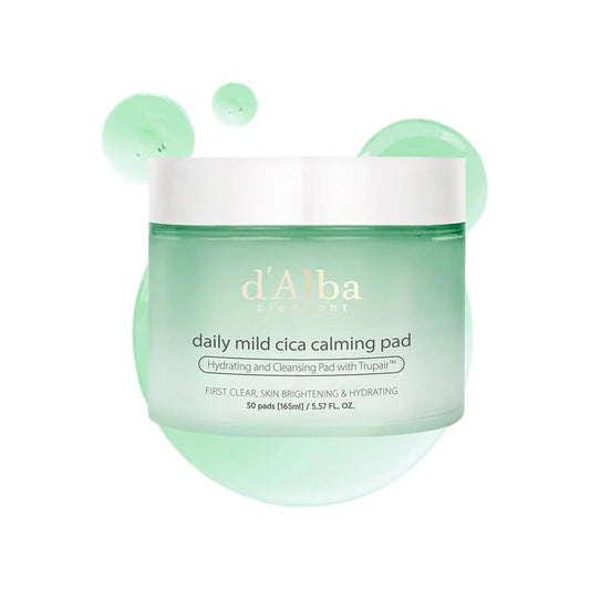 d’Alba Piedmont Daily Mild Cica Calming Pad (50 Pads / 165ml) - Lahab Beauty | لهب بيوتي