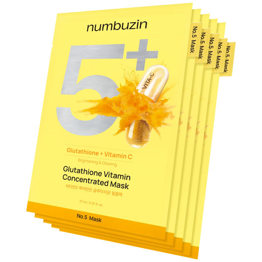 Numbuzin No.5 Sheet Mask | Vitamin Spotlight Sheet Mask - 5EA - Lahab Beauty | لهب بيوتي
