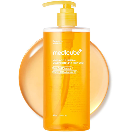 Medicube Kojic Acid Turmeric Brightening Body Wash - 400ml - Lahab Beauty | لهب بيوتي