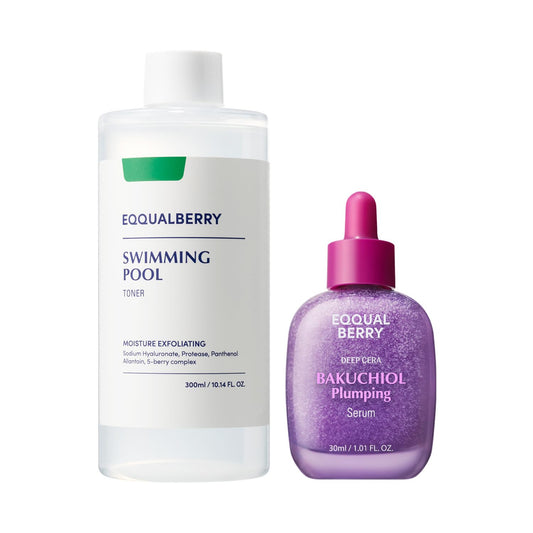 EQQUALBERRY Toner & Bakuchiol Serum Set - Lahab Beauty | لهب بيوتي