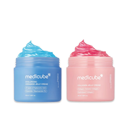 Medicube Jelly Cream Duo: Hyaluronic Acid and Collagen Jelly Cream - 50ml - Lahab Beauty | لهب بيوتي