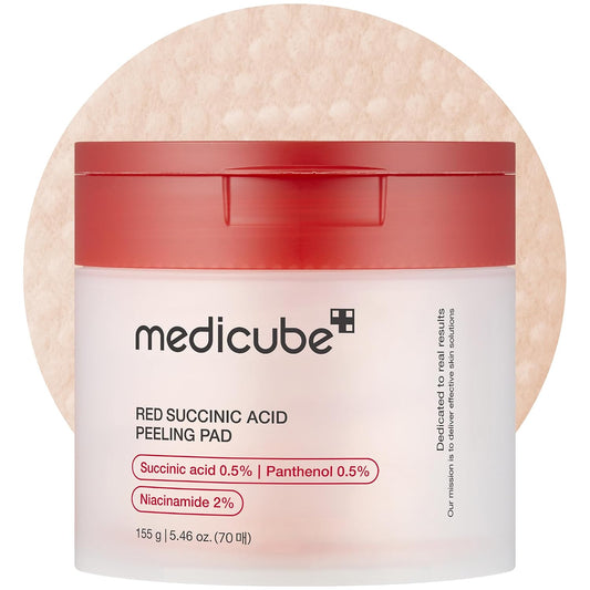Medicube Red Succinic Acid Peeling Pad (70 Pads) 155g - Lahab Beauty | لهب بيوتي