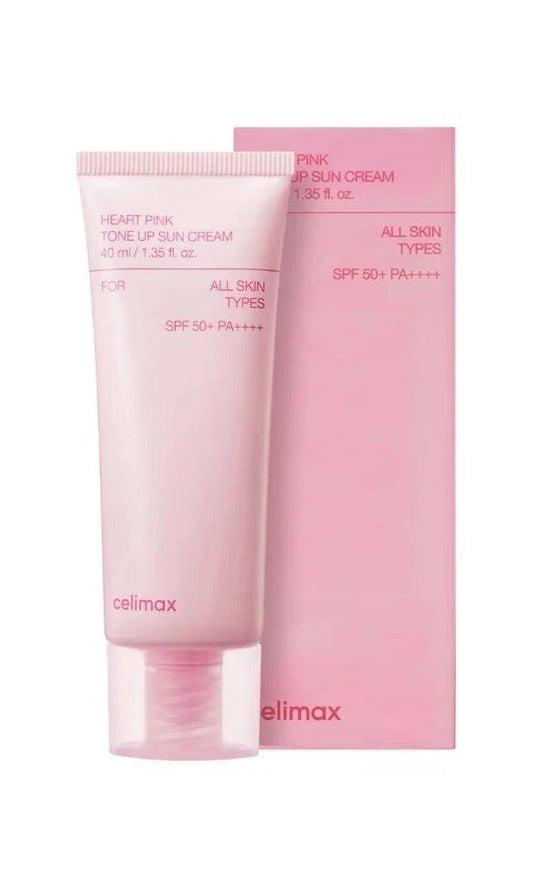 [Celimax]  Heart Pink Tone Up Sun Cream SPF50+ PA++++ (40ml) - Lahab Beauty | لهب بيوتي