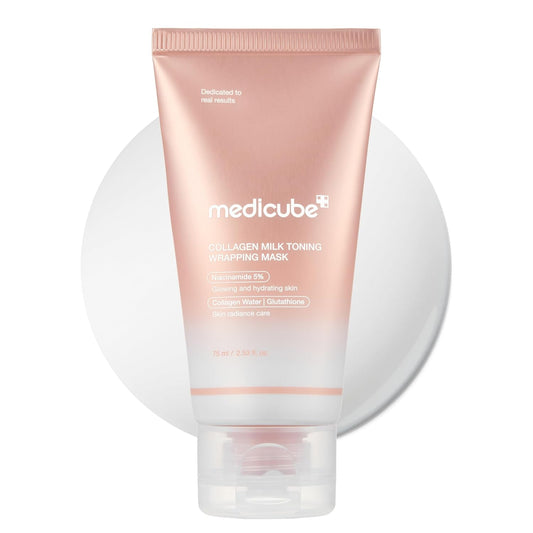 Medicube Wrapping Mask Collagen Glazed Milky Glow Daytime Peel Off Mask - Lahab Beauty | لهب بيوتي