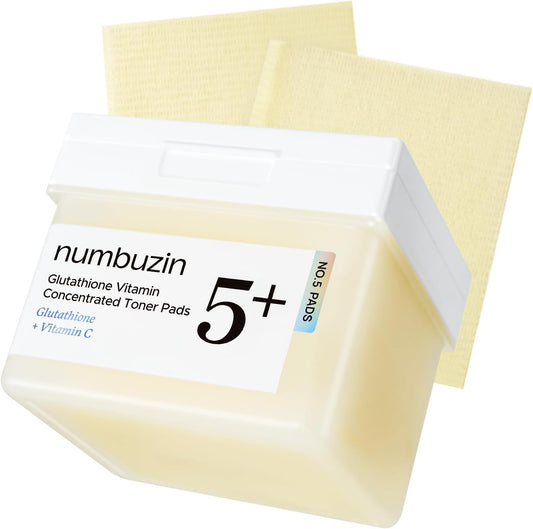 Numbuzin No.5 Toner Pads – Glutathione Vitamin Concentrated Pads - Lahab Beauty | لهب بيوتي