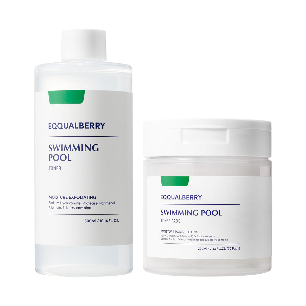 EQQUALBERRY Swimming Pool Toner & Toner Pads Set - Lahab Beauty | لهب بيوتي