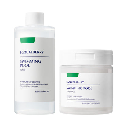 EQQUALBERRY Swimming Pool Toner & Toner Pads Set - Lahab Beauty | لهب بيوتي