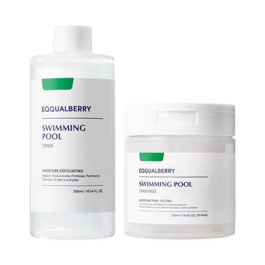 EQQUALBERRY Swimming Pool Toner & Toner Pads Set - Lahab Beauty | لهب بيوتي