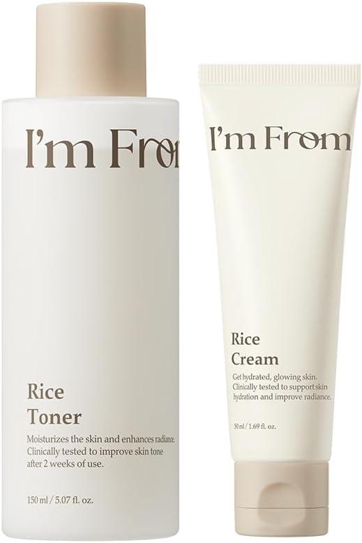 I’m From Rice Glow Skin Duo (Rice Toner 150ml + Rice Cream 50ml) - Lahab Beauty | لهب بيوتي