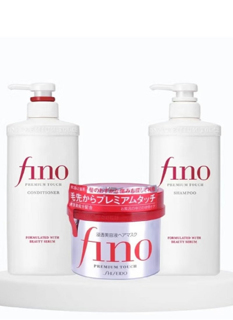 Complete Fino Haircare Set ✨ Hair Shampoo, Conditioner and Hair Mask - Lahab Beauty | لهب بيوتي