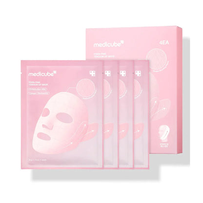 Medicube PDRN pink tension up mask 4EA- 34g - Lahab Beauty | لهب بيوتي
