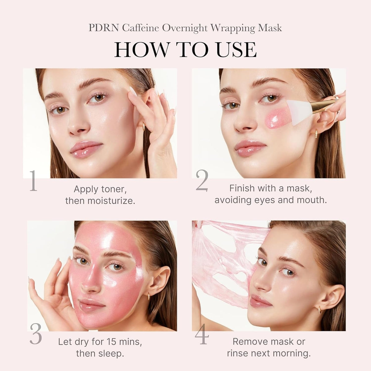 Medicube PDRN Pink Caffeine Overnight Wrapping Mask – Firm & Glow Night Film 75 ml - Lahab Beauty | لهب بيوتي