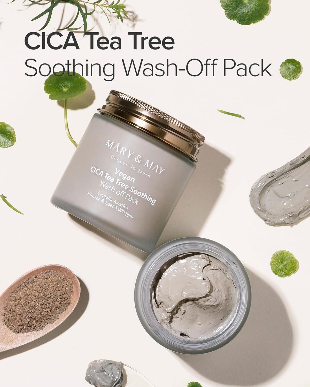 Mary&May Vegan Cica Tea Tree Soothing Wash Off Pack - 120g - Lahab Beauty | لهب بيوتي