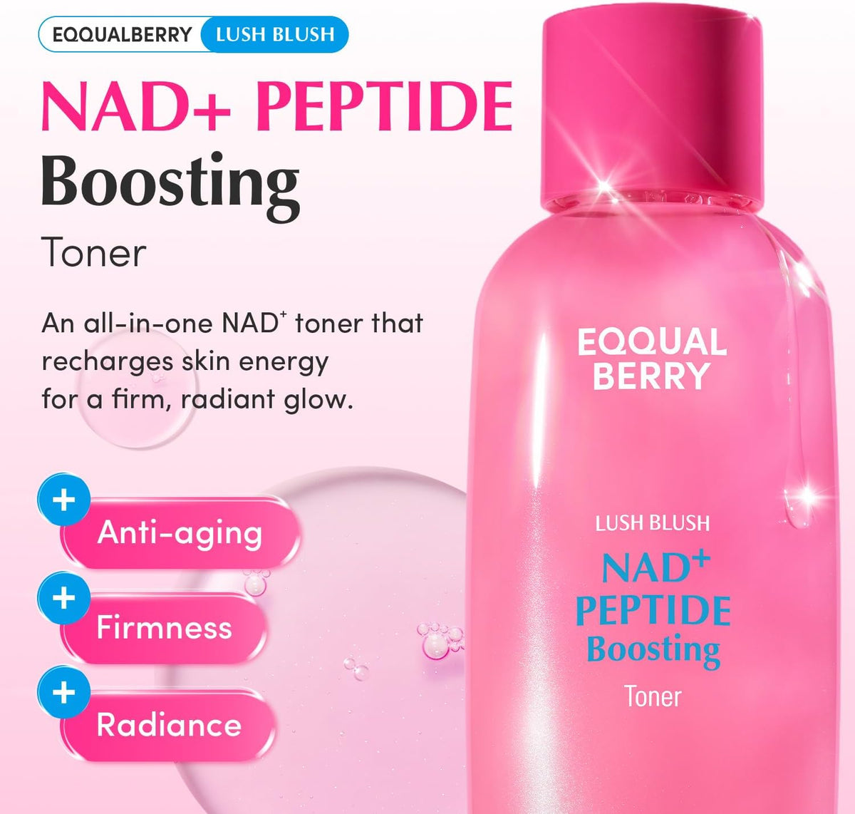 EQQUALBERRY NAD+ Peptide Boosting Toner 150ml - Lahab Beauty | لهب بيوتي