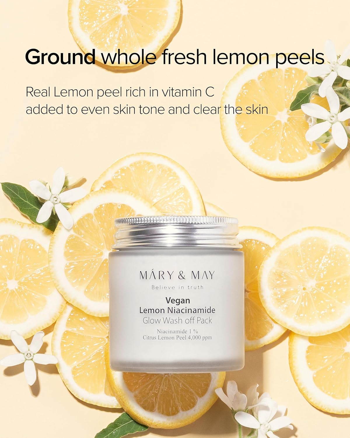 Mary&May Lemon Niacinamide Glow Wash off Pack - 125g - Lahab Beauty | لهب بيوتي