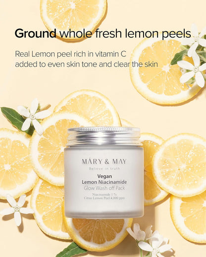 Mary&May Lemon Niacinamide Glow Wash off Pack - 125g - Lahab Beauty | لهب بيوتي