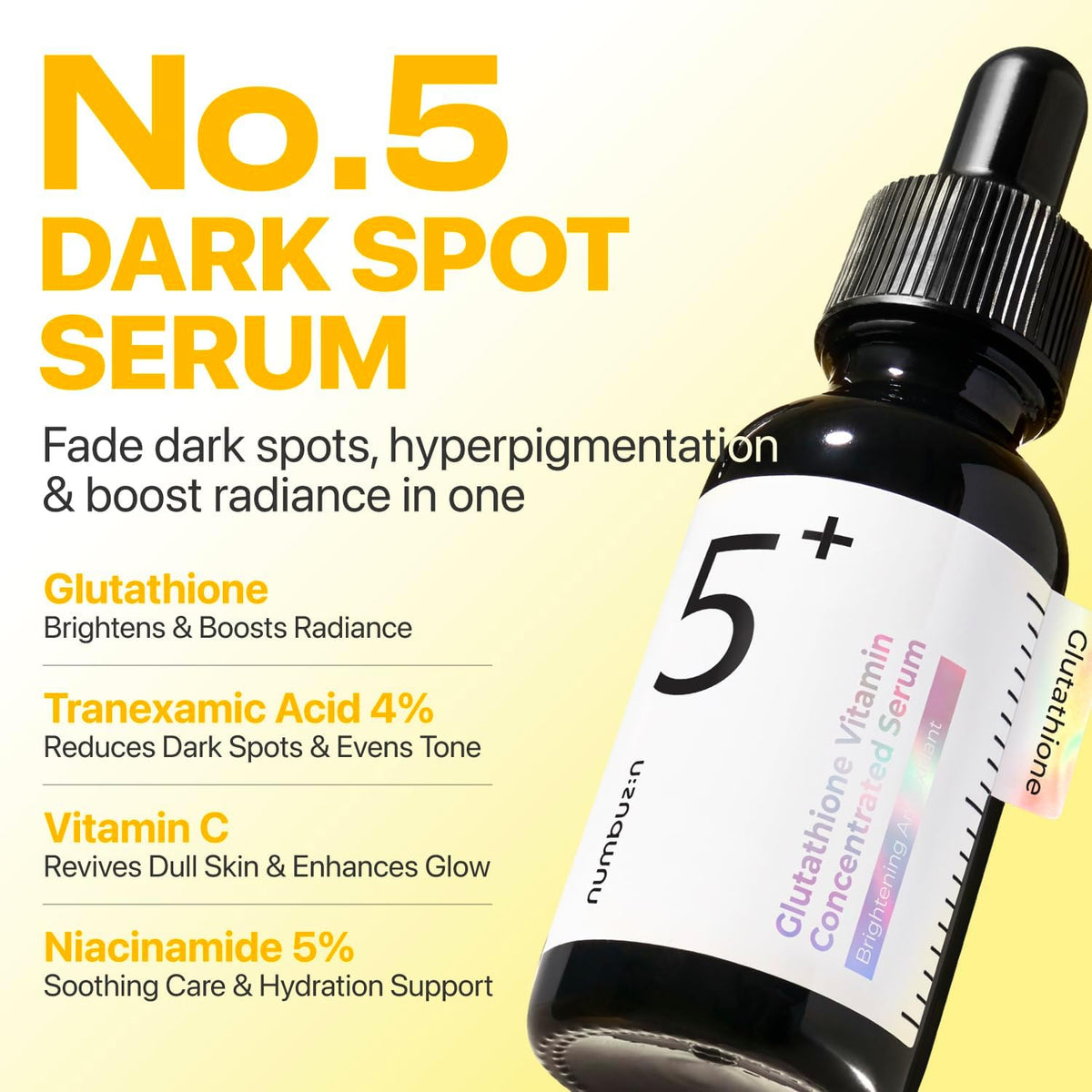 Numbuzin No.5+ Glutathione Vitamin Concentrated Serum - Lahab Beauty | لهب بيوتي