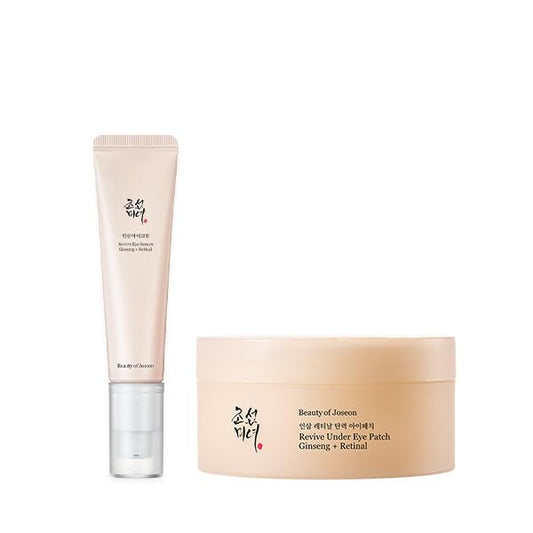 Beauty of Joseon Wrinkle Care Duo Set Revive Eye Serum (30ml / 1 fl oz) & Revive Ginseng Eye Patch (60 Sheets / 30 Pairs) Korean Skincare - Lahab Beauty | لهب بيوتي