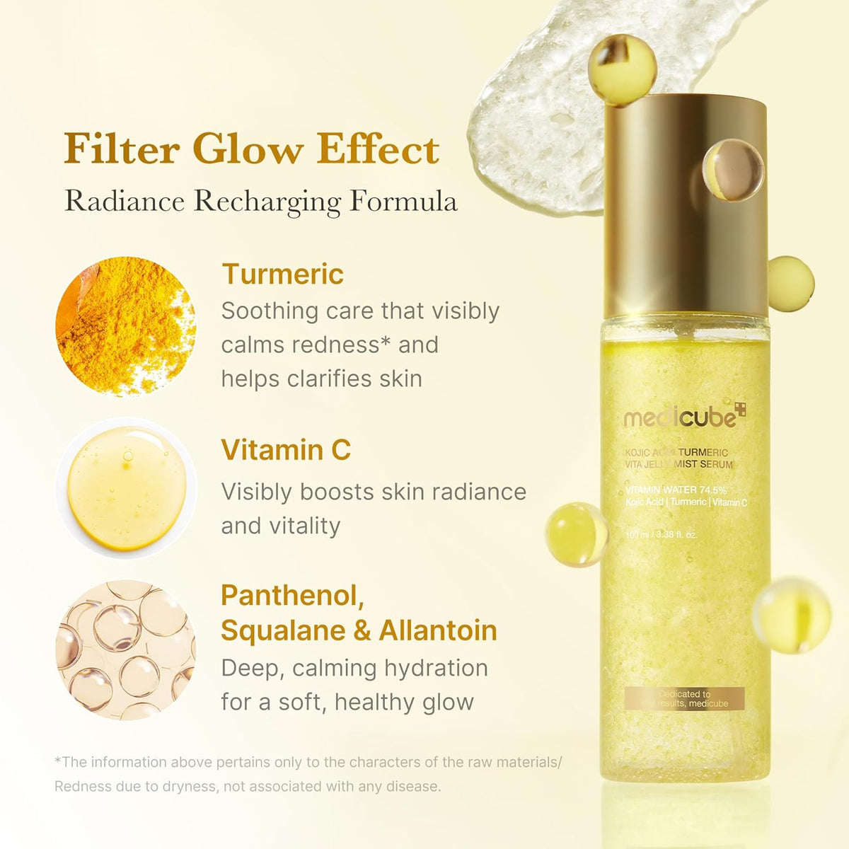 Medicube Turmeric Vitamin Gold Jelly Mist Serum - 100ml - Lahab Beauty | لهب بيوتي