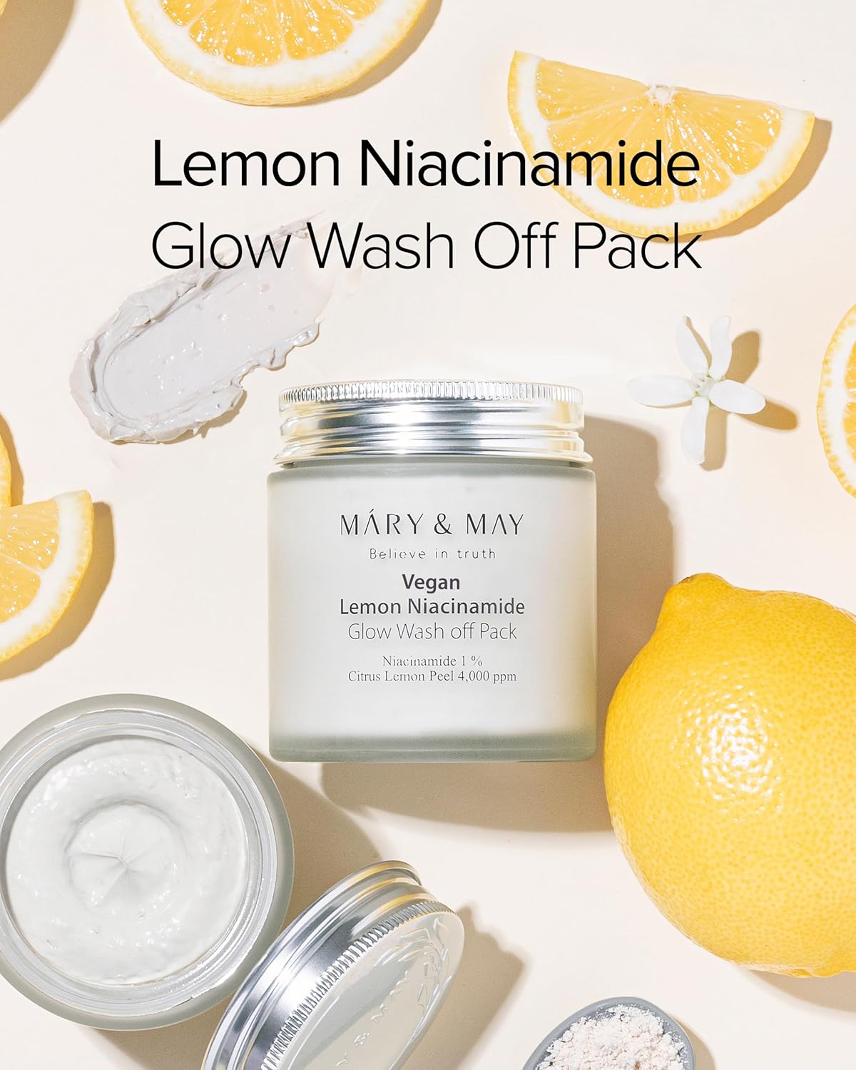 Mary&May Lemon Niacinamide Glow Wash off Pack - 125g - Lahab Beauty | لهب بيوتي