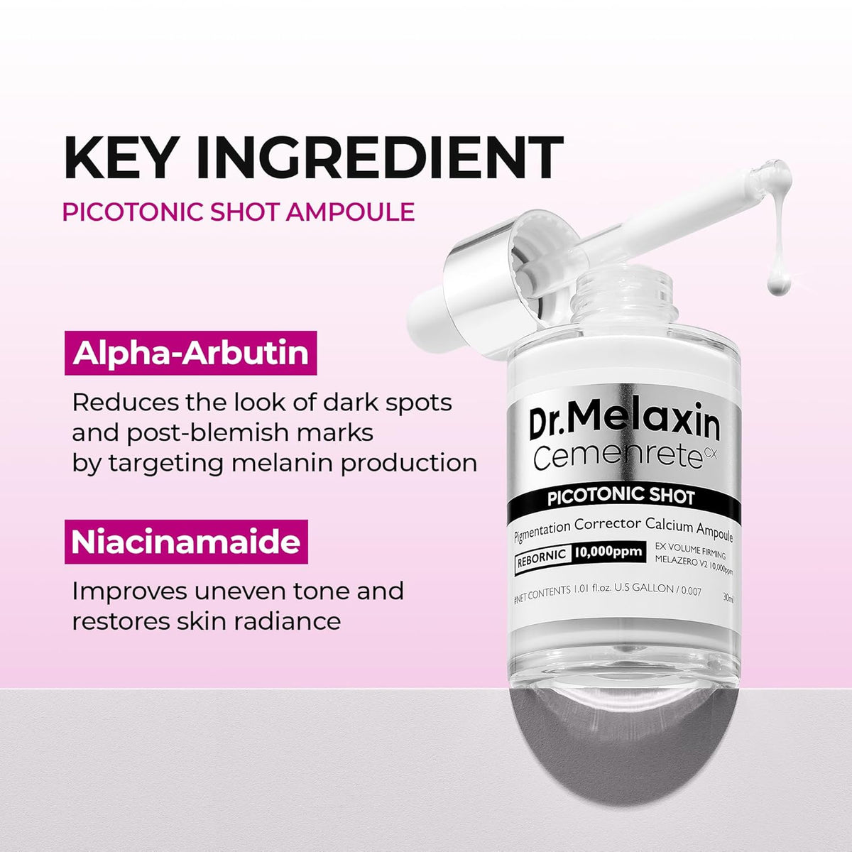 Dr.Melaxin Cemenrete Picotonic Shot Calcium Serum - 30ml - Lahab Beauty | لهب بيوتي