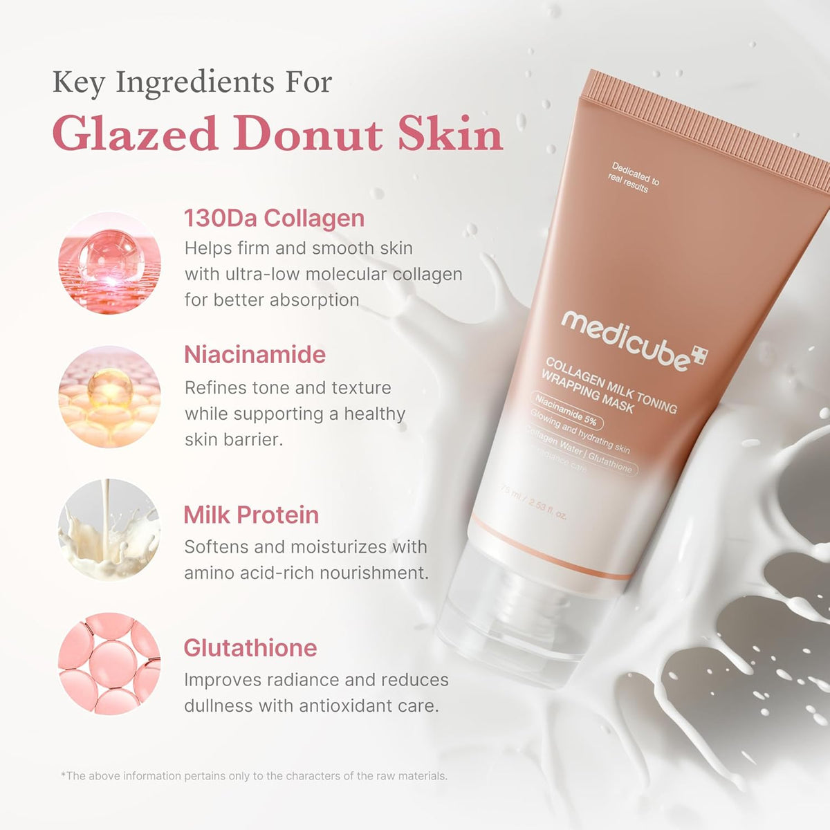 Medicube Wrapping Mask Collagen Glazed Milky Glow Daytime Peel Off Mask - Lahab Beauty | لهب بيوتي