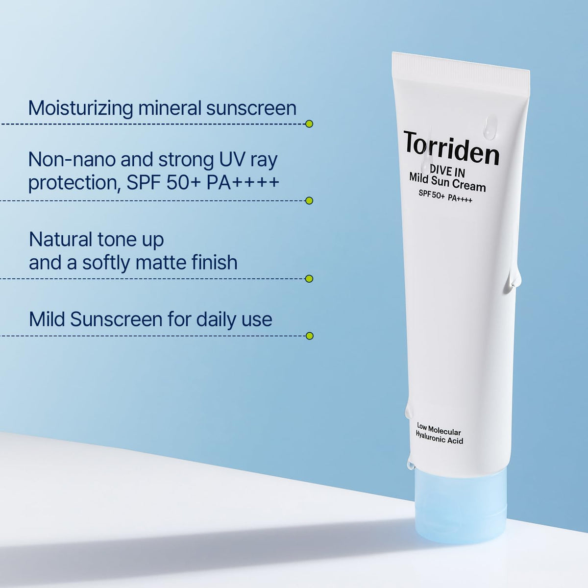 Torriden Dive-In Mild Suncream SPF50+ PA++++, 60ml - Lahab Beauty | لهب بيوتي