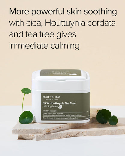 Mary&May CICA Houttuynia Tea Tree Calming Mask - Lahab Beauty | لهب بيوتي