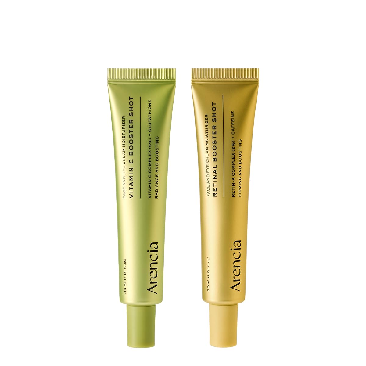 Arencia Vitamin C and Retinal Booster Shot Duo - for Dark-spot care and Tightening Fine Lines, Pore, Wrinkles - Gift Set - Lahab Beauty | لهب بيوتي