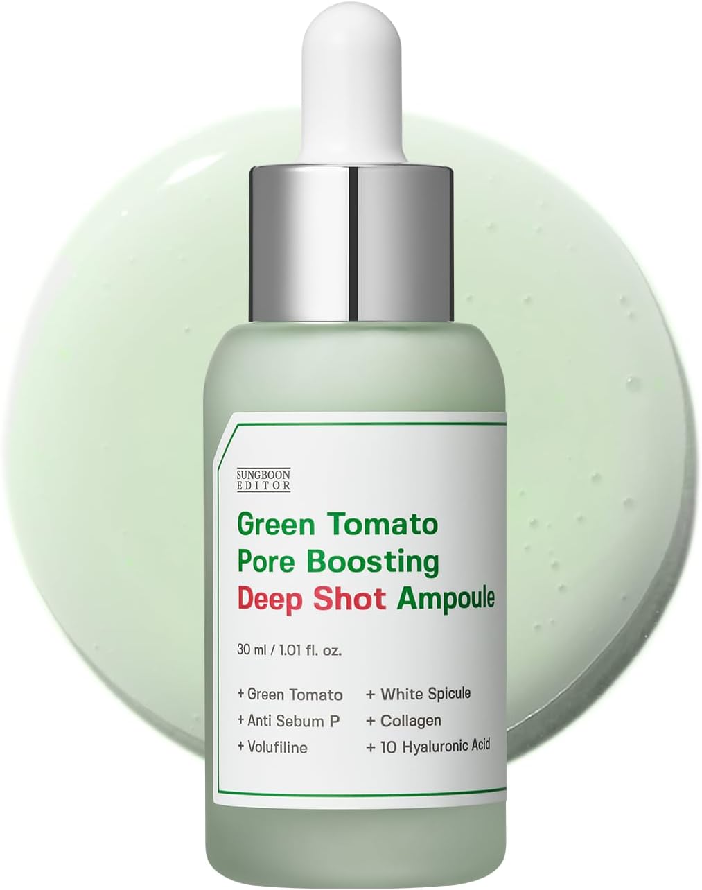 SUNGBOON EDITOR Green Tomato Pore Boosting Deep Shot Ampoule 30ml - Lahab Beauty | لهب بيوتي