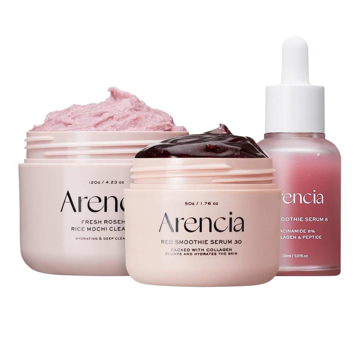 ARENCIA Red Collagen Jello Skin Trio – Poreless Skin Routine ❤️✨ - Lahab Beauty | لهب بيوتي