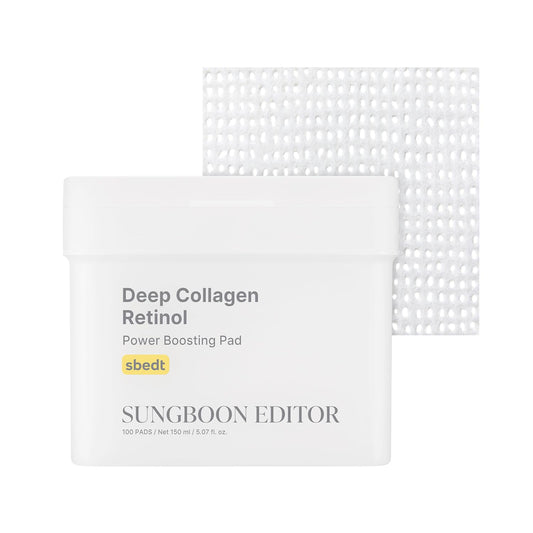 SUNGBOON EDITOR Deep Collagen Retinol Power Boosting Pad (150ml / 100 Pads) - Lahab Beauty | لهب بيوتي