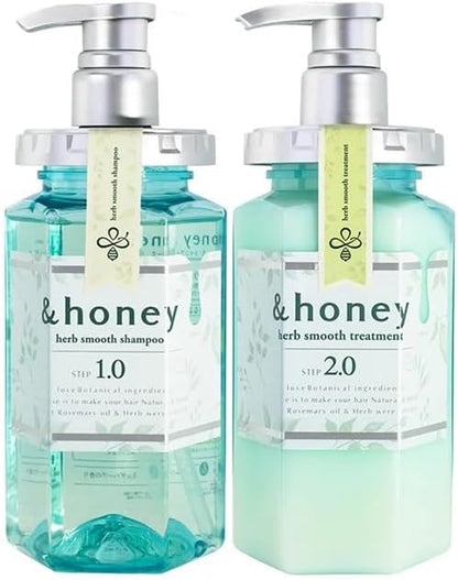 &honey Herb Smooth Shampoo & Treatment Set (440ml + 440ml) - Lahab Beauty | لهب بيوتي