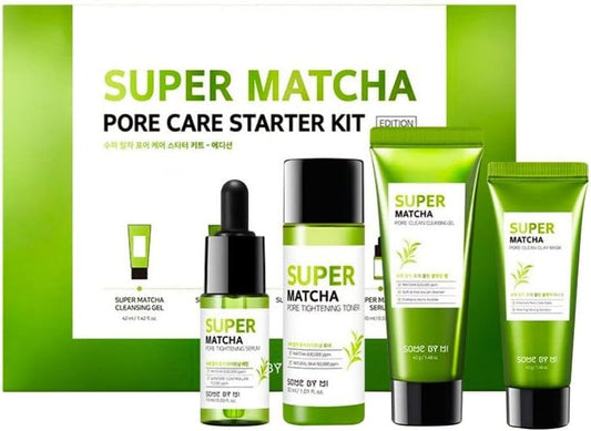 Some By Mi Super Matcha Pore Care Starter Kit | Facial Skin Care Set of 4 | - Lahab Beauty | لهب بيوتي