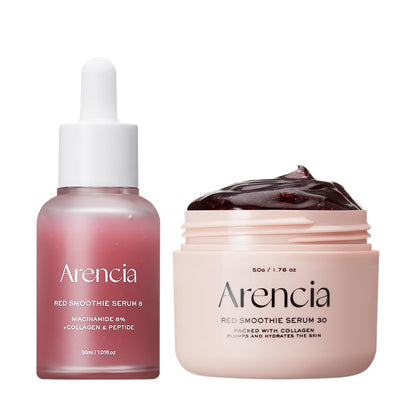 Arencia Red Collagen Serum Duo – Pore Perfection, Glow & Soothing Care ❤️✨ - Lahab Beauty | لهب بيوتي
