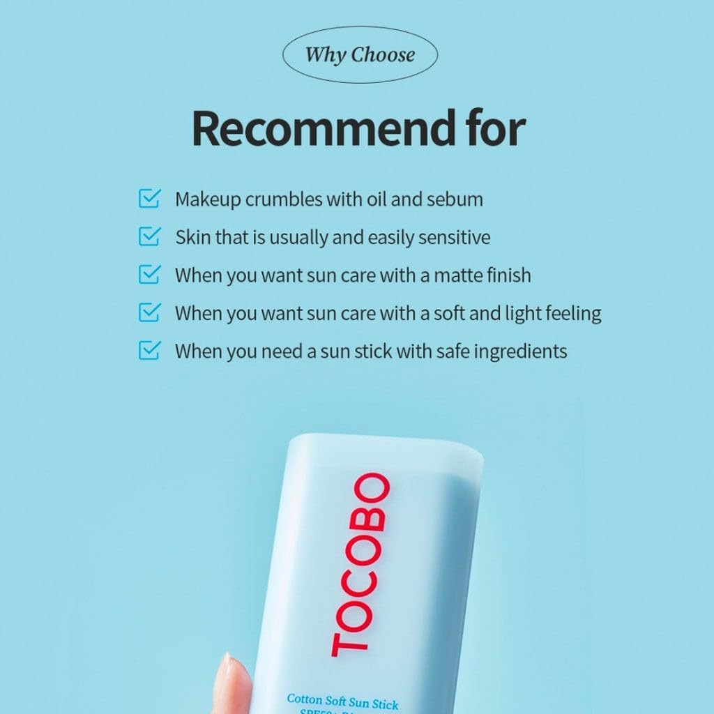 TOCOBO Cotton Soft Sun Stick SPF50+ PA++++ – 19g - Lahab Beauty | لهب بيوتي