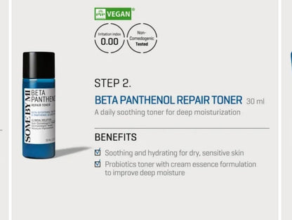 Some By Mi Beta Panthenol Repair Starter Kit | Korean Set of 4 Travel kit | - Lahab Beauty | لهب بيوتي