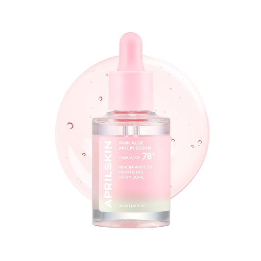 APRILSKIN Pink Aloe Mucin Serum – Hydrating & Soothing Glow Booster | 30ml - Lahab Beauty | لهب بيوتي