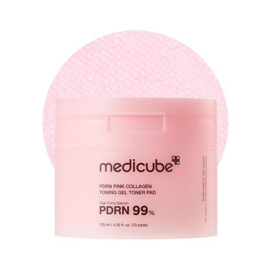 Medicube PDRN Pink Collagen Toning Gel Toner Pad - 70 pads - Lahab Beauty | لهب بيوتي