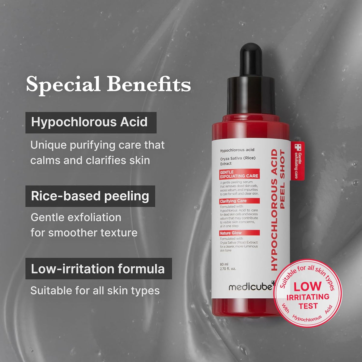 Medicube Hypochlorous Acid Rice Peel Shot - 80ml - Lahab Beauty | لهب بيوتي