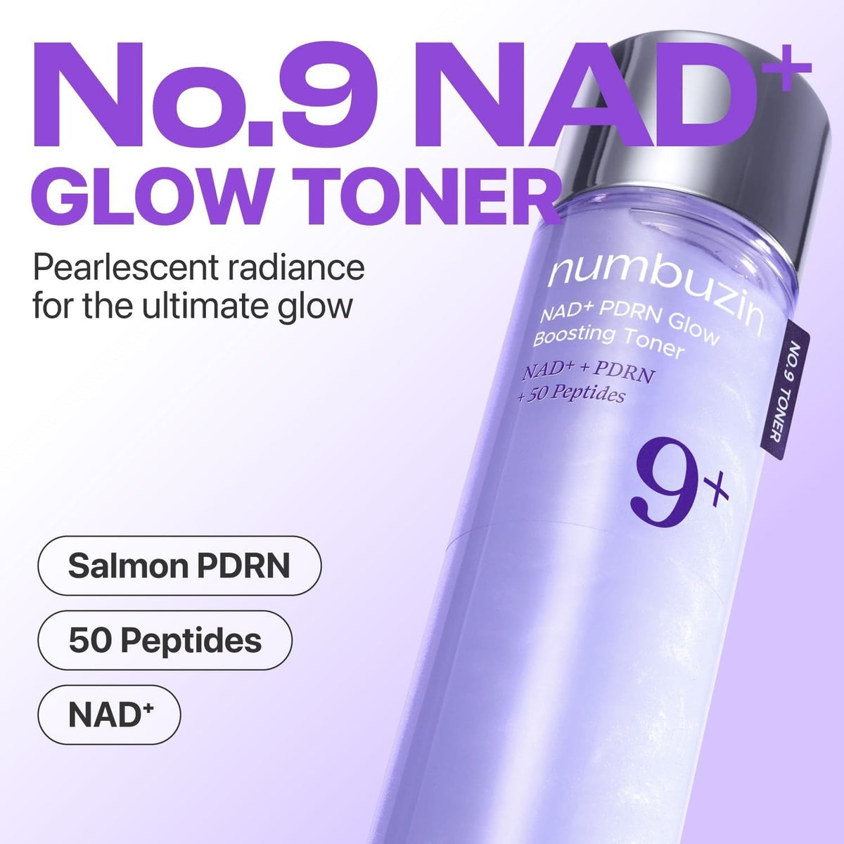 Numbuzin No.9 NAD+ PDRN Glow Boosting Toner – Revive & Illuminate - 150 ml - Lahab Beauty | لهب بيوتي