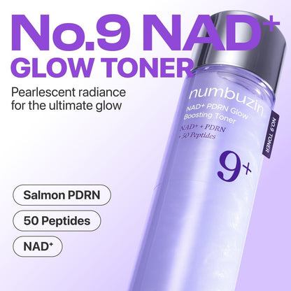 Numbuzin No.9 NAD+ PDRN Glow Boosting Toner – Revive & Illuminate - 150 ml - Lahab Beauty | لهب بيوتي