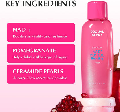 EQQUALBERRY NAD+ Peptide Boosting Toner 150ml - Lahab Beauty | لهب بيوتي