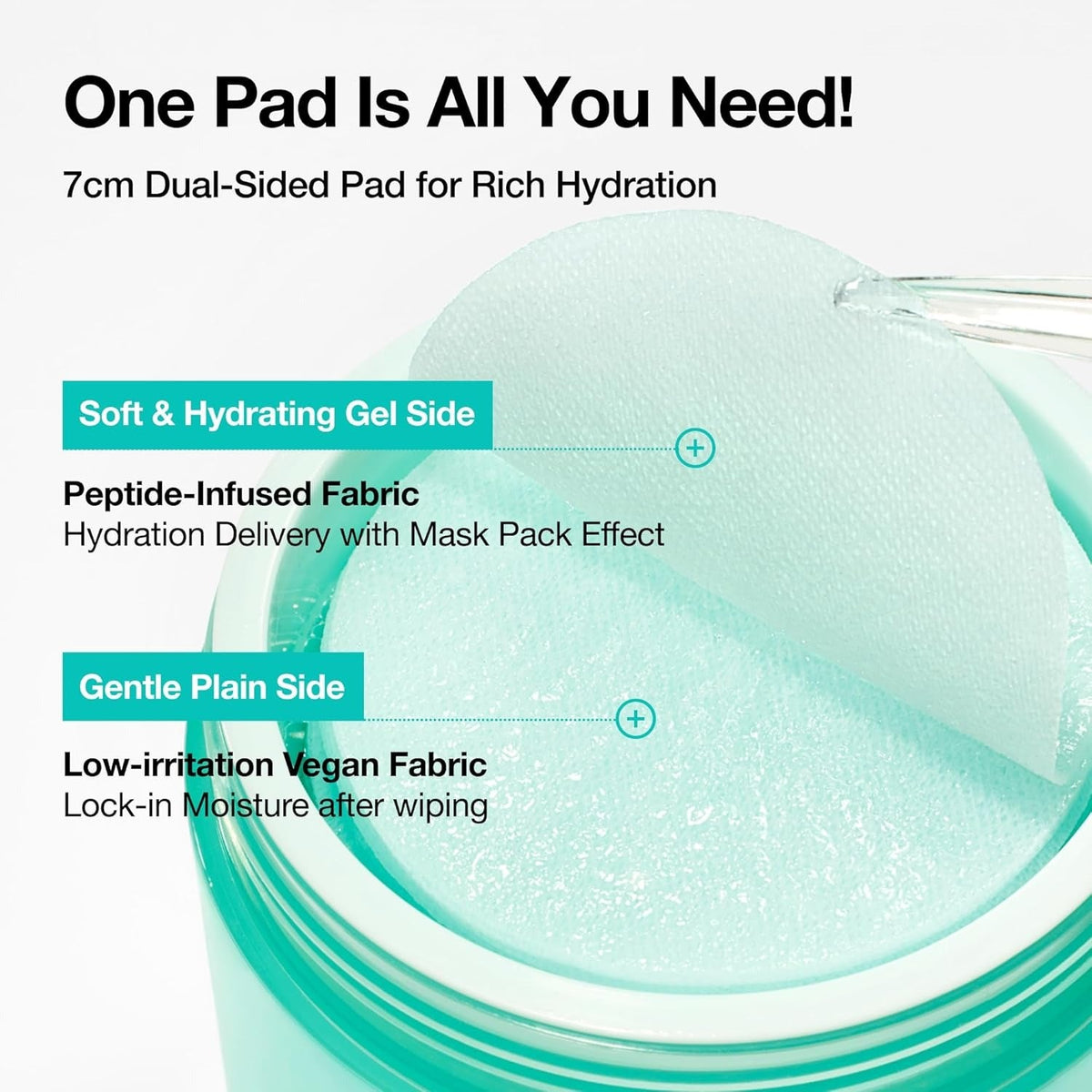 [Anua] PDRN 100 Hyaluronic Acid Glow Pad 60 EA - Lahab Beauty | لهب بيوتي